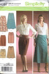 4087 MS YOKE SLIM TO FLARE SKIRTS 2 LENGTHS PATTERN 12-20